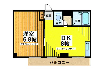 三澤ビル(1DK/4階)の間取り写真