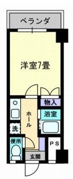 ロゼ三条(1K/2階)の間取り写真