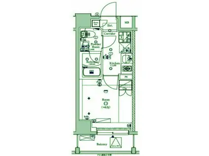 シーフォルム大井町(1K/3階)の間取り写真