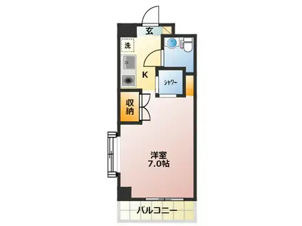 G・K HAUS(1K/2階)の間取り写真