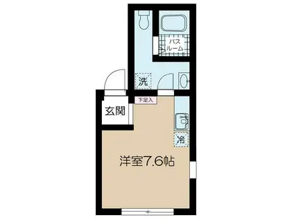 ベルセーヌ平間(ワンルーム/3階)の間取り写真