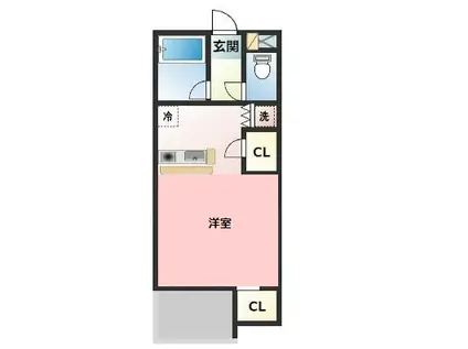 セザンヌ飯村 A(ワンルーム/1階)の間取り写真