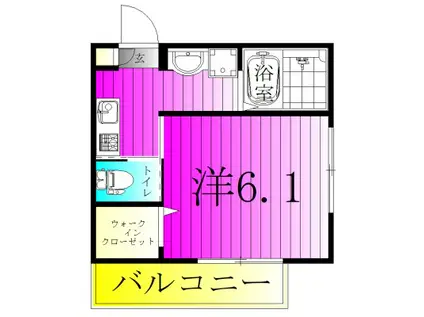 リビエラIIリビエラツー(1K/3階)の間取り写真