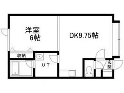 MAMAISON(1DK/2階)の間取り写真