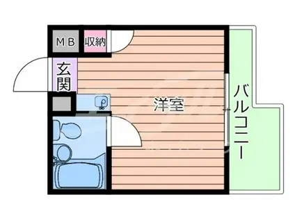 ヴィラ瑞光(ワンルーム/4階)の間取り写真