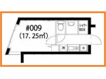 12DOZEN(1K/2階)の間取り写真