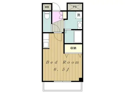 ディアス柏木II(1K/2階)の間取り写真