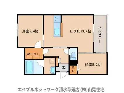 CORTILE(2LDK/1階)の間取り写真