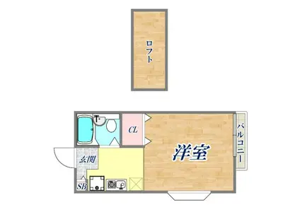 ドリーム大島(1K/2階)の間取り写真