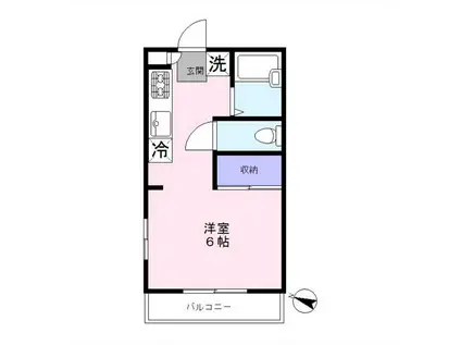 グリーンハイツ(1K/1階)の間取り写真