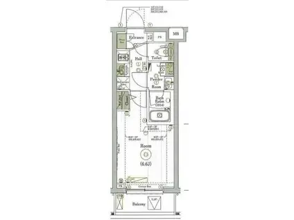MAXIV百合ヶ丘(1K/2階)の間取り写真