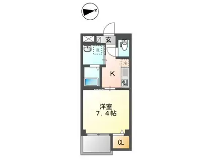 BLUME ISHIKAWA(1K/1階)の間取り写真