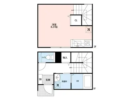 袋町レジデンス(ワンルーム/1階)の間取り写真