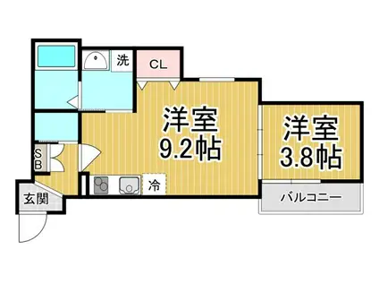 GRAN FELIZ(1LDK/3階)の間取り写真