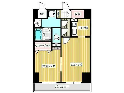 エスポワール錦(1LDK/9階)の間取り写真