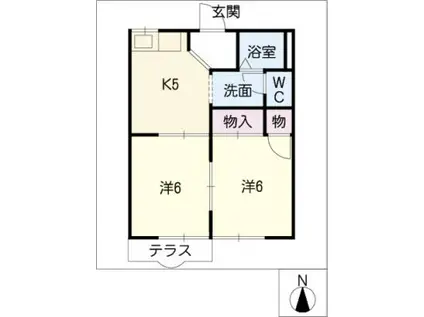 藤フレグランス(2K/1階)の間取り写真