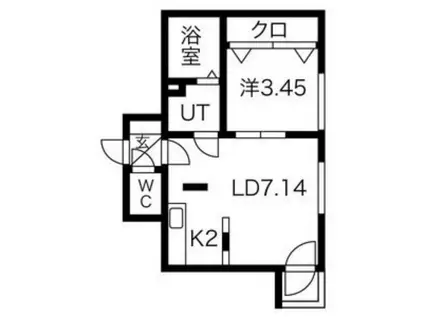 PALAZZO7/8(1DK/3階)の間取り写真