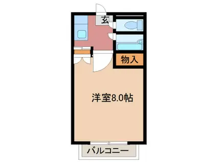 ジョイナス末広(1K/3階)の間取り写真