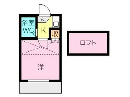 パレス本笠寺(1K/2階)の間取り写真