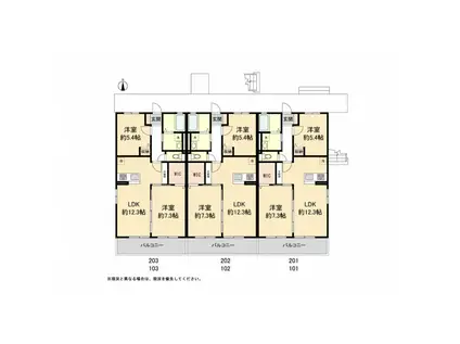 カレント(2LDK/2階)の間取り写真
