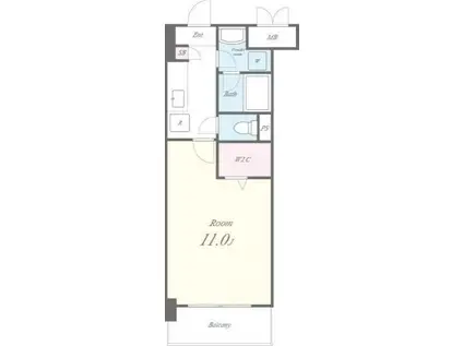 アストラルコート(1K/2階)の間取り写真