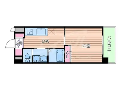 アールエスフラッツ(1DK/4階)の間取り写真