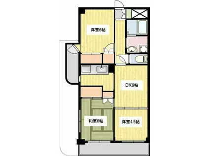 グランノアール光が丘(3DK/4階)の間取り写真