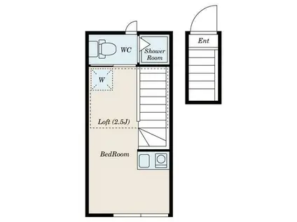 サークルハウス太子堂(ワンルーム/2階)の間取り写真