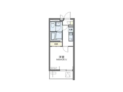 東武亀戸線 小村井駅 徒歩4分 無 (1K/1階)の間取り写真