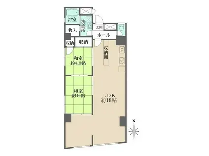 目白が丘マンション(2LDK/8階)の間取り写真