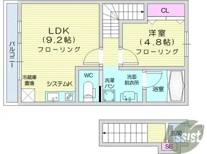 PREMORY名取駅 A棟(1LDK/2階)の間取り写真