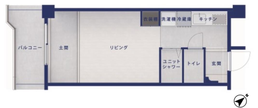 メゾンDOI(1K/4階)の間取り写真