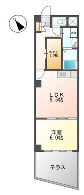 COMFORT 額原(1LDK/1階)の間取り写真