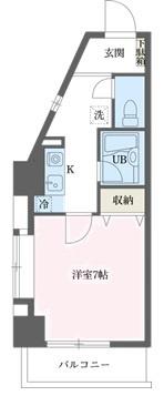 ルーク西早稲田(1K/3階)の間取り写真