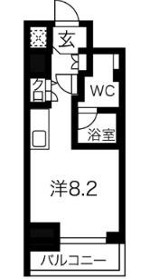 スパシエオーブ横浜(ワンルーム/2階)の間取り写真