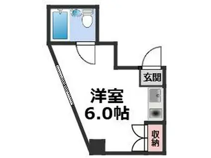 巽ロイヤルハイツ(ワンルーム/4階)の間取り写真