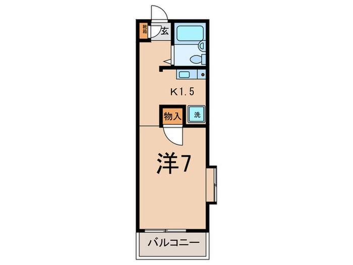 LUMIERE(1K/2階)の間取り写真
