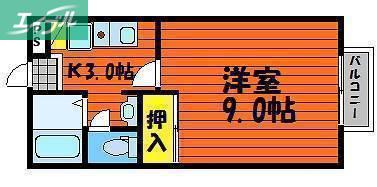 エステートピアM(1K/1階)の間取り写真