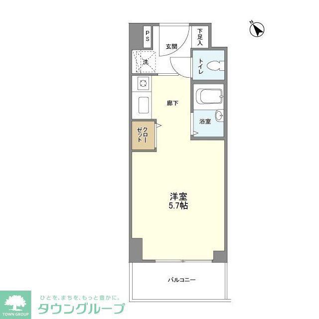 ディオケネス(ワンルーム/3階)の間取り写真