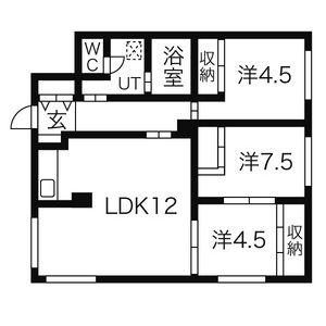 第5コスモハイツ(3LDK/1階)の間取り写真