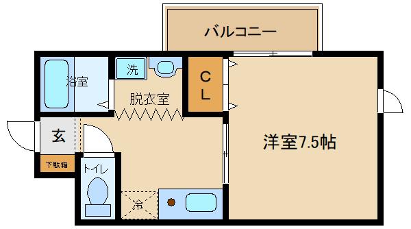 MAISON ETOILE(1K/1階)の間取り写真