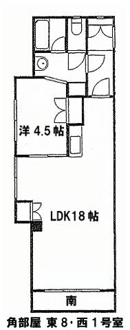 アルコ7(1LDK/3階)の間取り写真