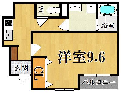 ドルチェ(1K/1階)の間取り写真