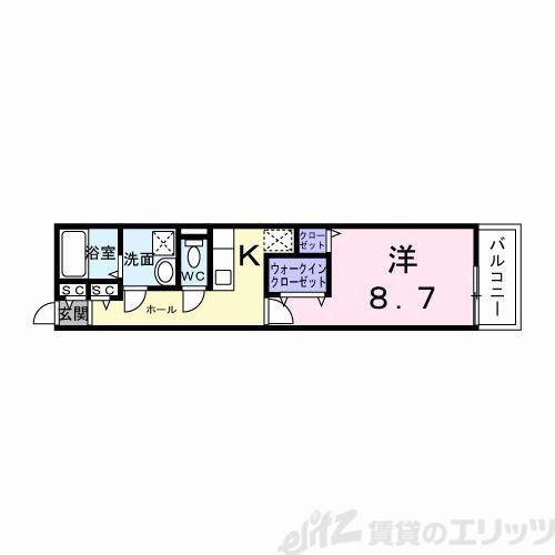 LE・CADRE(1K/2階)の間取り写真