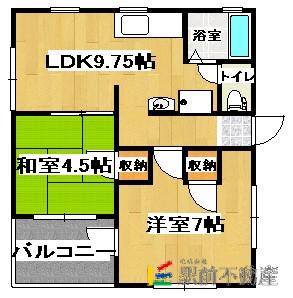 ニューコーポ柳I(2LDK/1階)の間取り写真