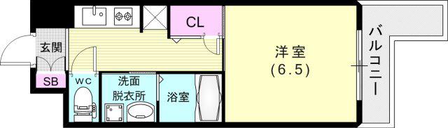 パンプキンC(1K/8階)の間取り写真