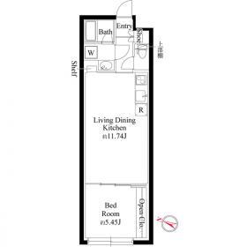 グランパセオ代々木上原(1LDK/3階)の間取り写真