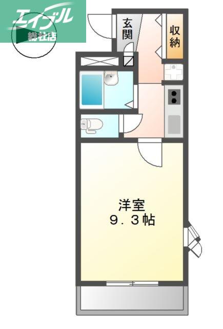 エステート山下(1K/2階)の間取り写真