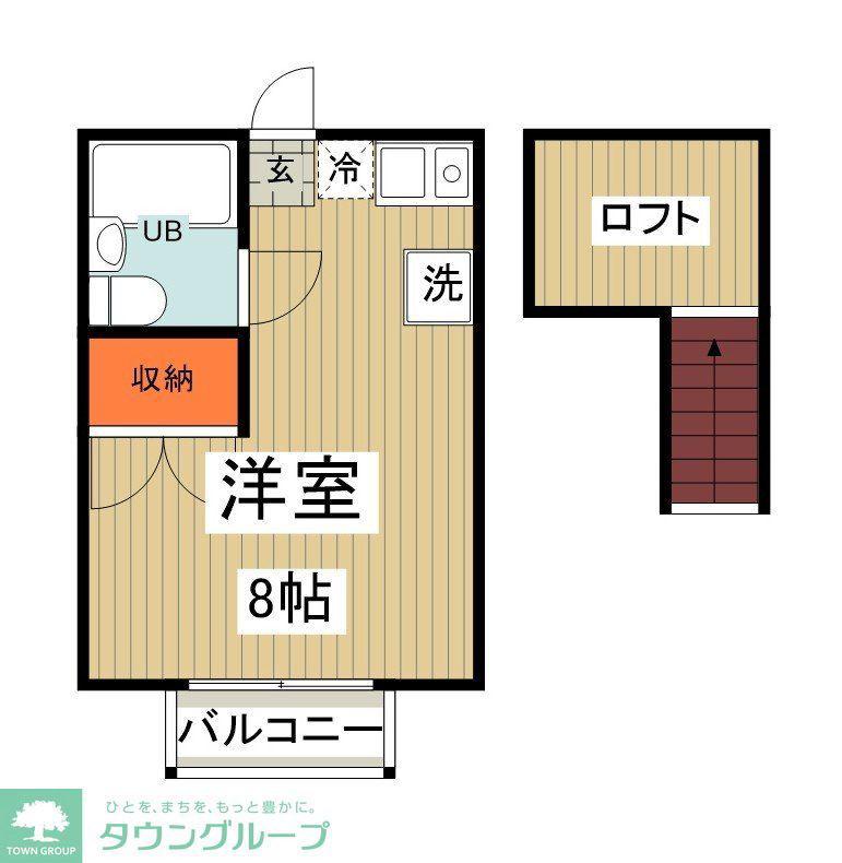 ハイツみのる(ワンルーム/2階)の間取り写真
