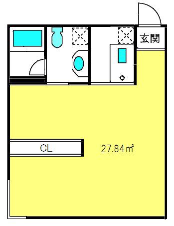 COCO754(ワンルーム/3階)の間取り写真